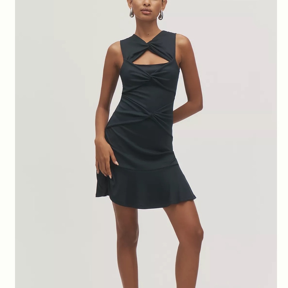 Anthropologie By Anthropologie Sleeveless Twist-Front Mini Dress